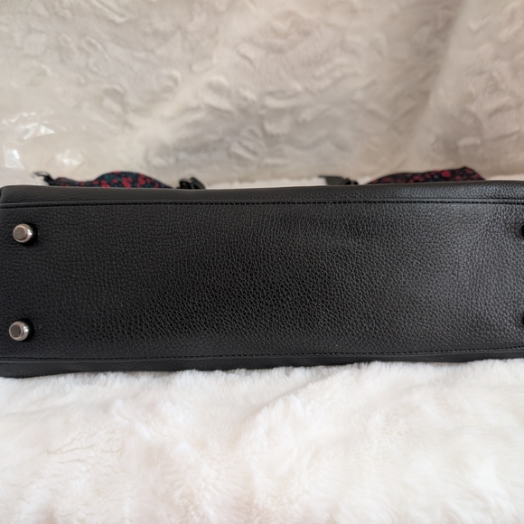 Coach Nylon & Leather Floral Satchel Crossbody Shoulder Bag EUC - Picture 13 of 14